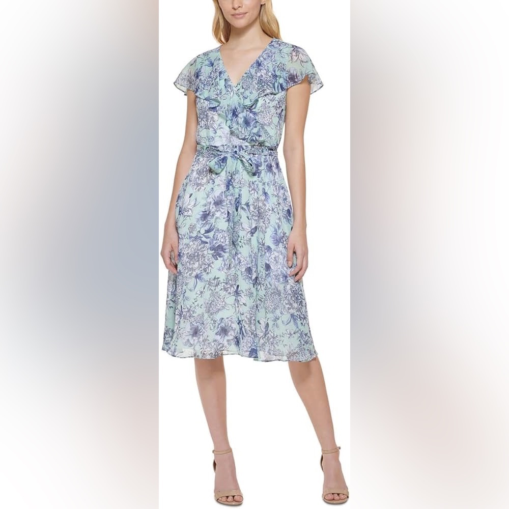 Tommy Hilfiger Chiffon Floral‎ Fit & Flare Dress